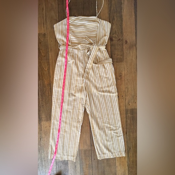 💖5 for $50💖SIENNA SKY Jumper spaghetti straps striped yellow and white Lined - Picture 8 of 12